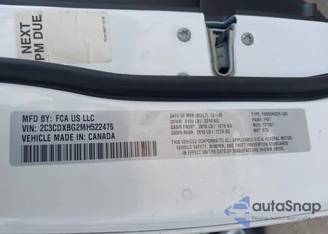 2021 Dodge Charger Sxt Rwd from USA, damaged, VIN 2C3CDXBG2MH522476